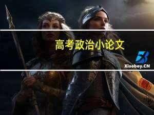 高考政治小论文（高一政治经济小论文）