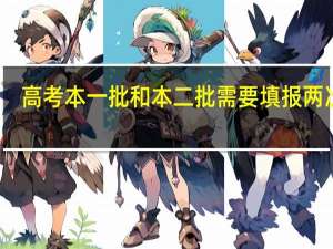 高考本一批和本二批需要填报两次吗