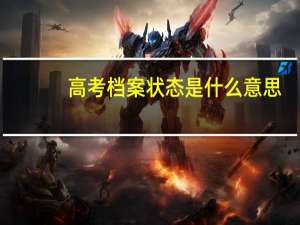 高考档案状态是什么意思