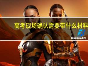高考现场确认需要带什么材料