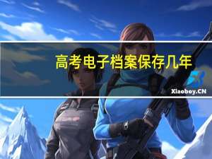 高考电子档案保存几年