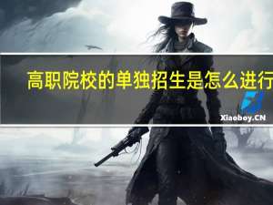 高职院校的单独招生是怎么进行的
