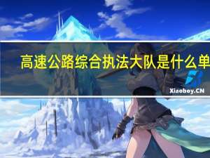 高速公路综合执法大队是什么单位