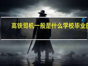 高铁司机一般是什么学校毕业的