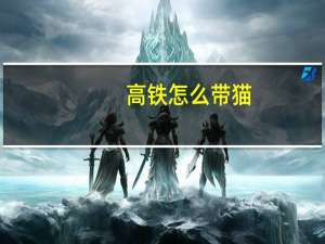 高铁怎么带猫