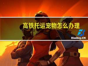高铁托运宠物怎么办理