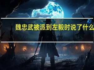 魏忠武被派到左毅时说了什么？