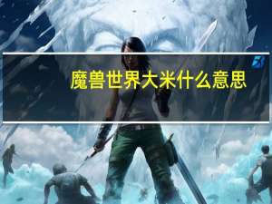 魔兽世界大米什么意思