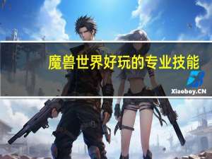 魔兽世界好玩的专业技能（《魔兽世界》魔兽世界专业技能心得）