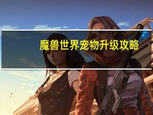 魔兽世界宠物升级攻略