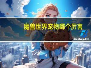 魔兽世界宠物哪个厉害