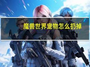 魔兽世界宠物怎么扔掉