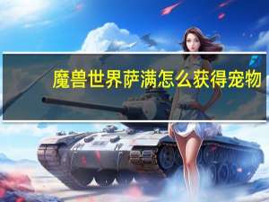 魔兽世界萨满怎么获得宠物
