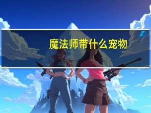 魔法师带什么宠物