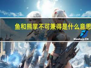 鱼和熊掌不可兼得是什么意思（关于鱼和熊掌不可兼得是什么意思的介绍）