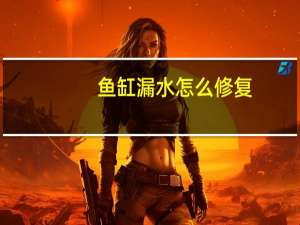 鱼缸漏水怎么修复