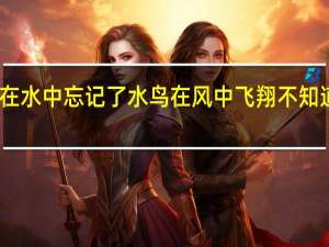 鱼迷失在水中忘记了水鸟在风中飞翔不知道是什么状态？