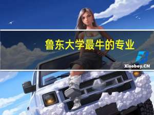 鲁东大学最牛的专业