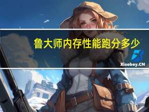 鲁大师内存性能跑分多少？我的记忆运行分支不能