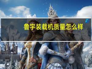 鲁宇装载机质量怎么样