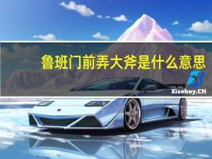 鲁班门前弄大斧是什么意思