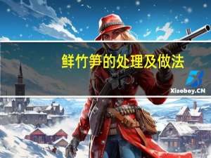 鲜竹笋的处理及做法