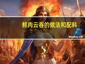 鲜肉云吞的做法和配料（云吞的做法和配料）