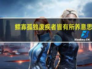 鳏寡孤独废疾者皆有所养意思（鳏寡孤独废疾者皆有所养）