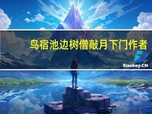 鸟宿池边树僧敲月下门作者（鸟宿池边树僧敲月下门）