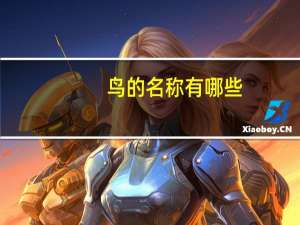 鸟的名称有哪些