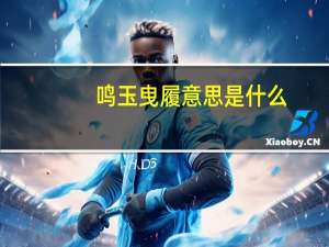 鸣玉曳履意思是什么