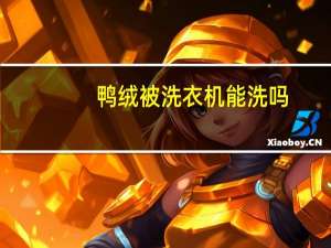 鸭绒被洗衣机能洗吗