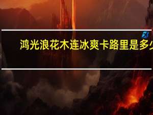 鸿光浪花 木连冰爽卡路里是多少