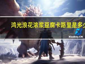 鸿光浪花 浓浆豆腐卡路里是多少