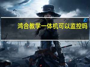 鸿合教学一体机可以监控吗