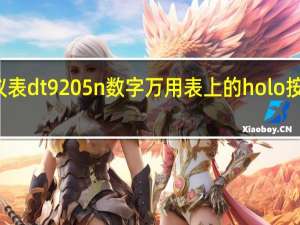 鸿昌仪表dt9205n数字万用表上的holo按钮怎样使用