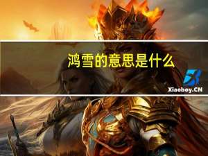 鸿雪的意思是什么