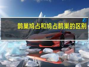 鹊巢鸠占和鸠占鹊巢的区别