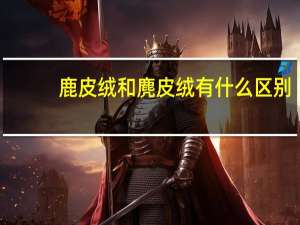 鹿皮绒和麂皮绒有什么区别