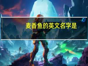 麦香鱼的英文名字是
