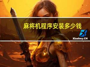 麻将机程序安装多少钱