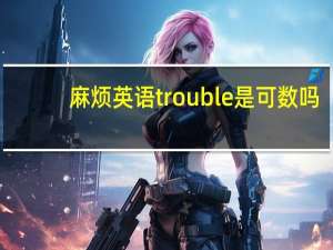 麻烦英语trouble是可数吗