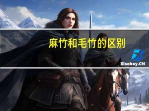 麻竹和毛竹的区别