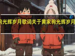 黄家驹光辉岁月歌词 关于黄家驹光辉岁月歌词的介绍