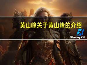 黄山峰 关于黄山峰的介绍