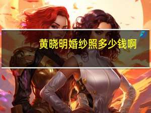 黄晓明婚纱照多少钱啊