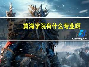 黄海学院有什么专业啊