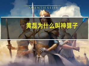 黄磊为什么叫神算子