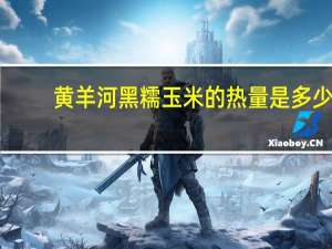 黄羊河黑糯玉米的热量是多少