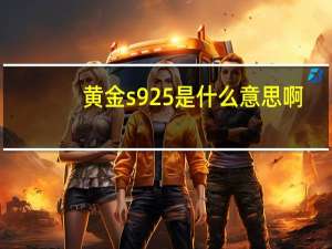 黄金s925是什么意思啊